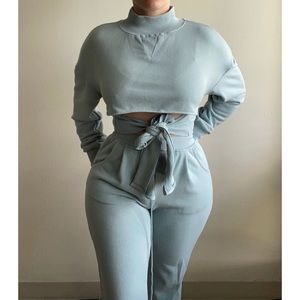 *NWOT* Fashion Nova Sky Blue Jogger Set